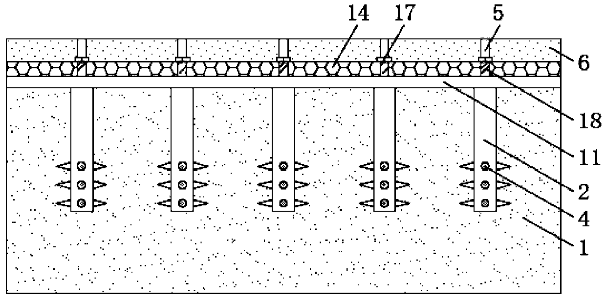 Building ground surface settlement repair method