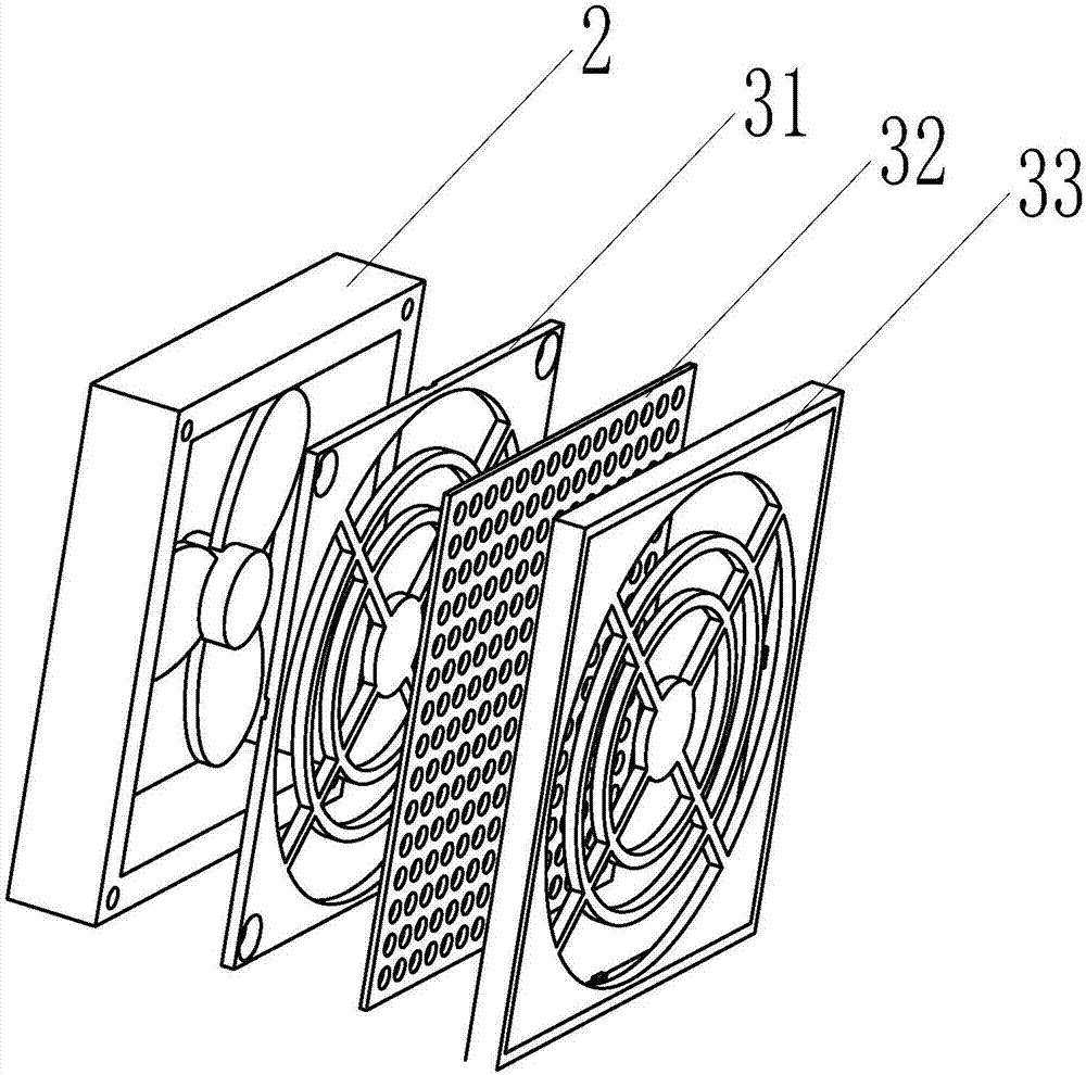 Power distribution cabinet heat-dissipation and dustproof device