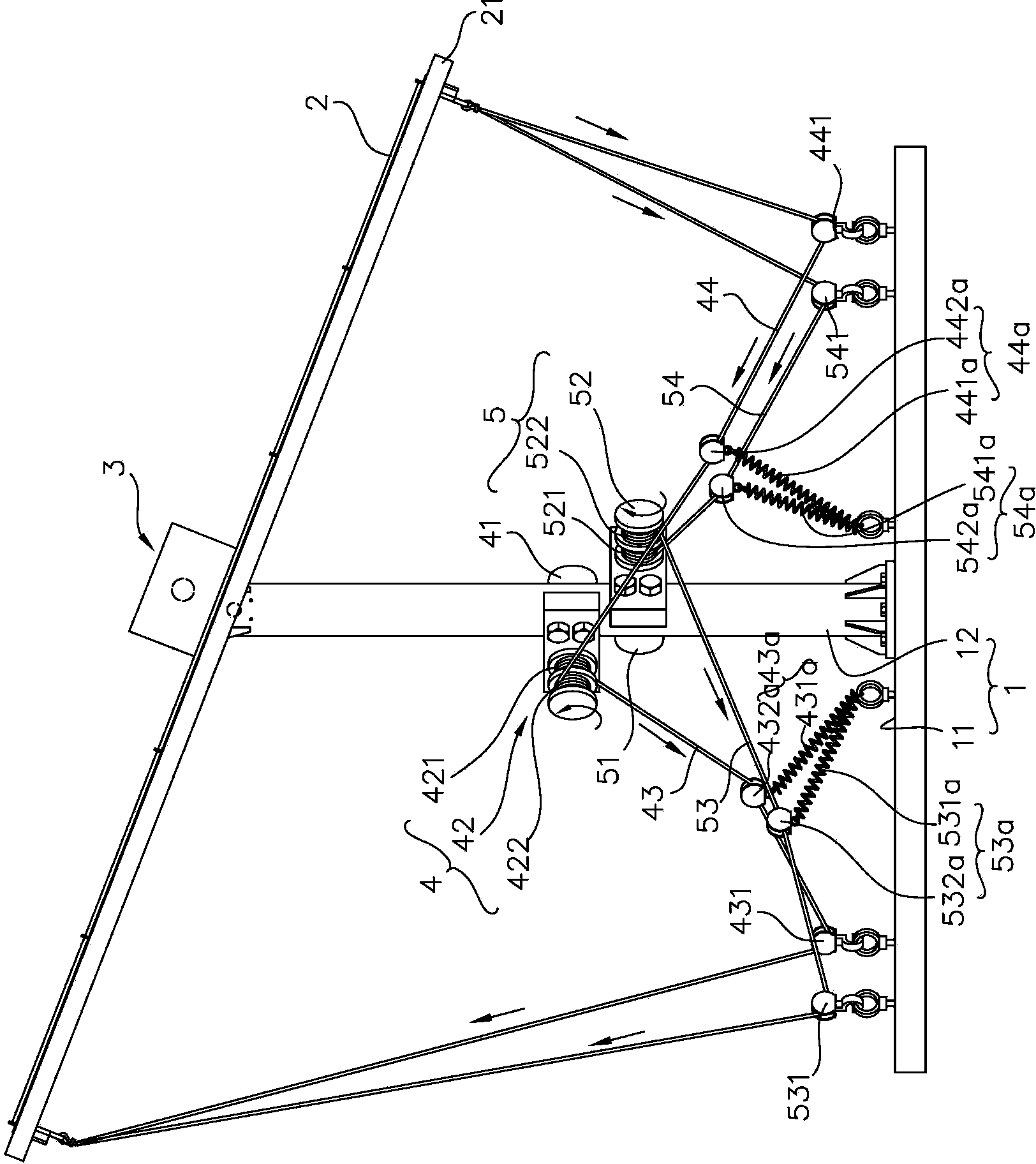 Traction control device of sun-chasing type solar power generating mechanism