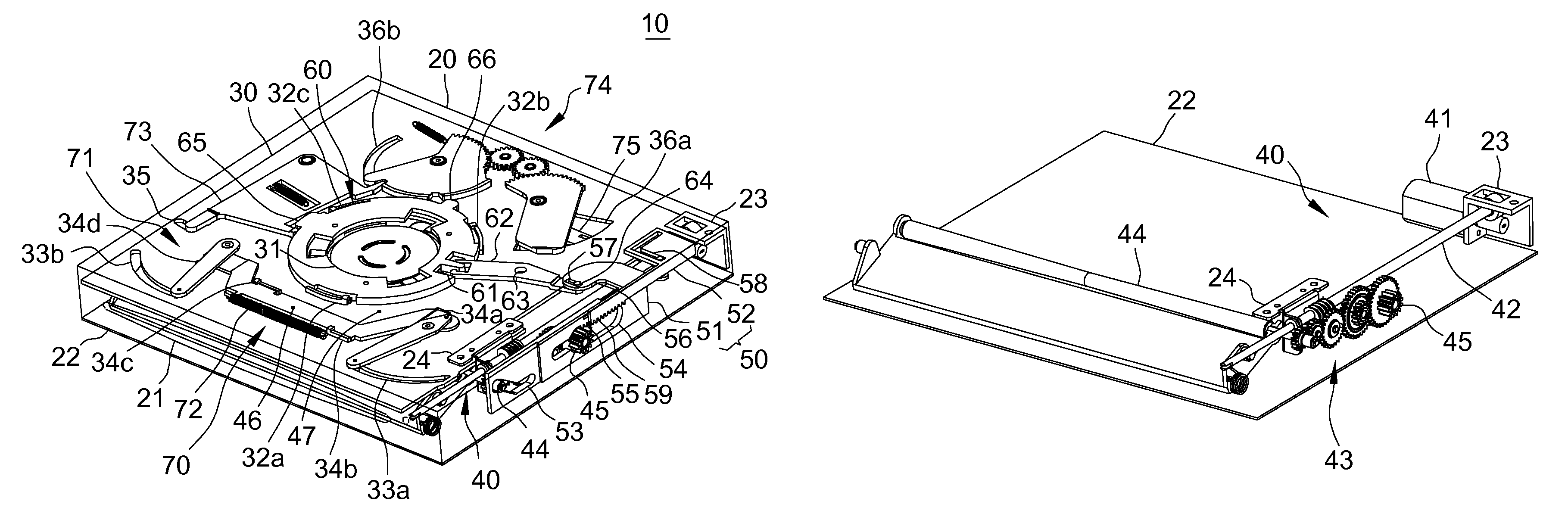 Slot-in optical disk drive