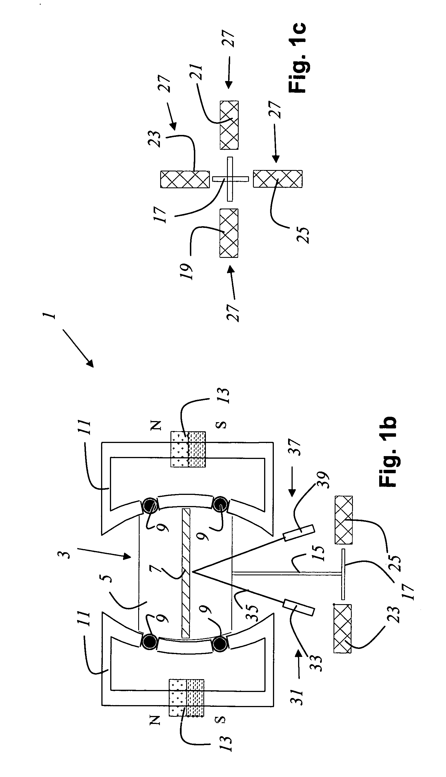 Beam deflection device