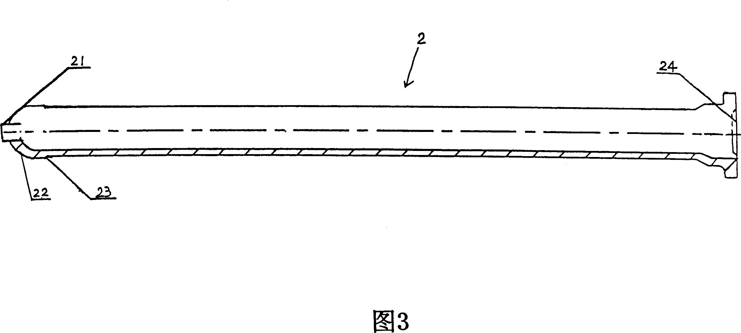 Push injector for giving medicine to vagina