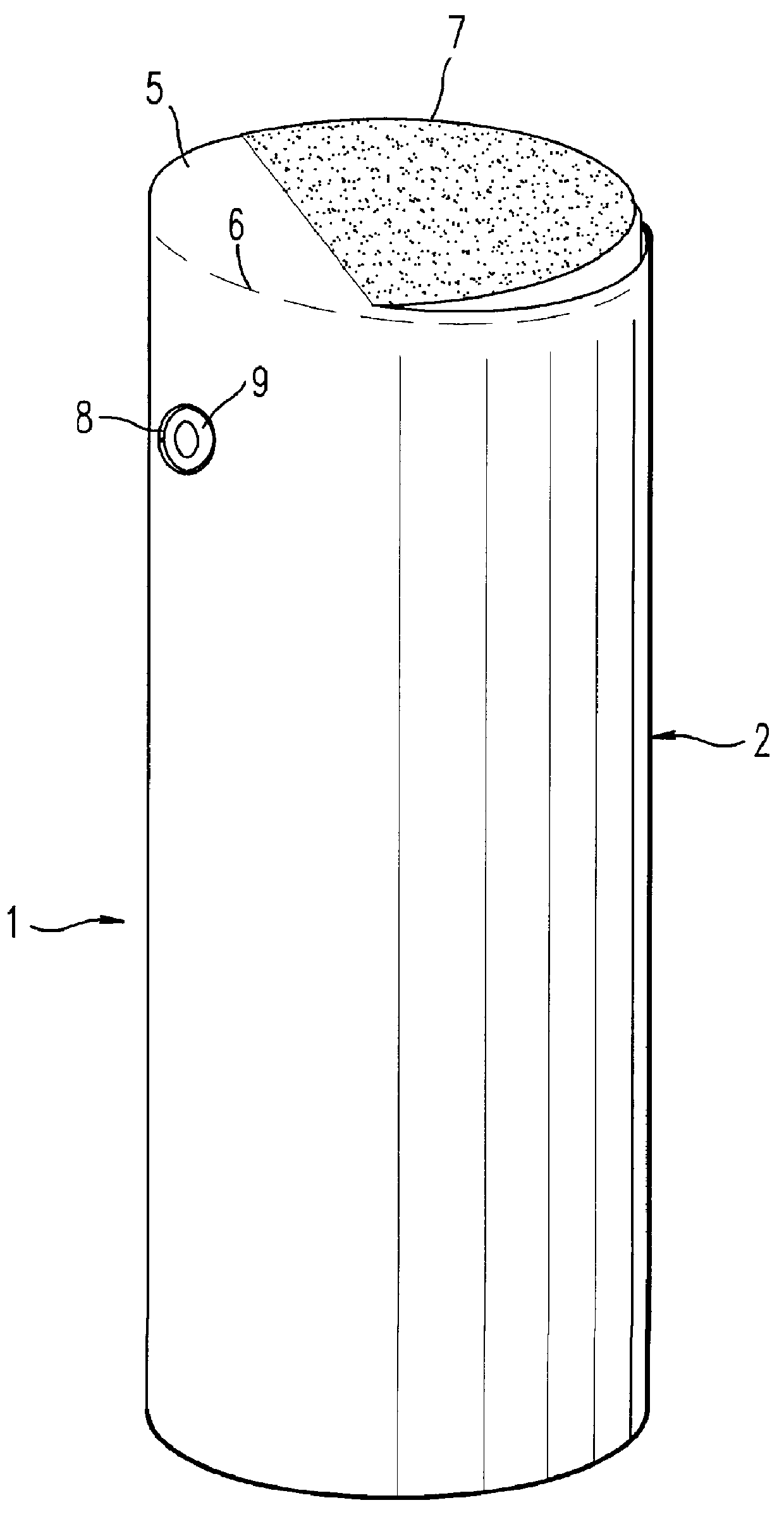 Pump-type packaging unit for a liquid or semi-liquid product