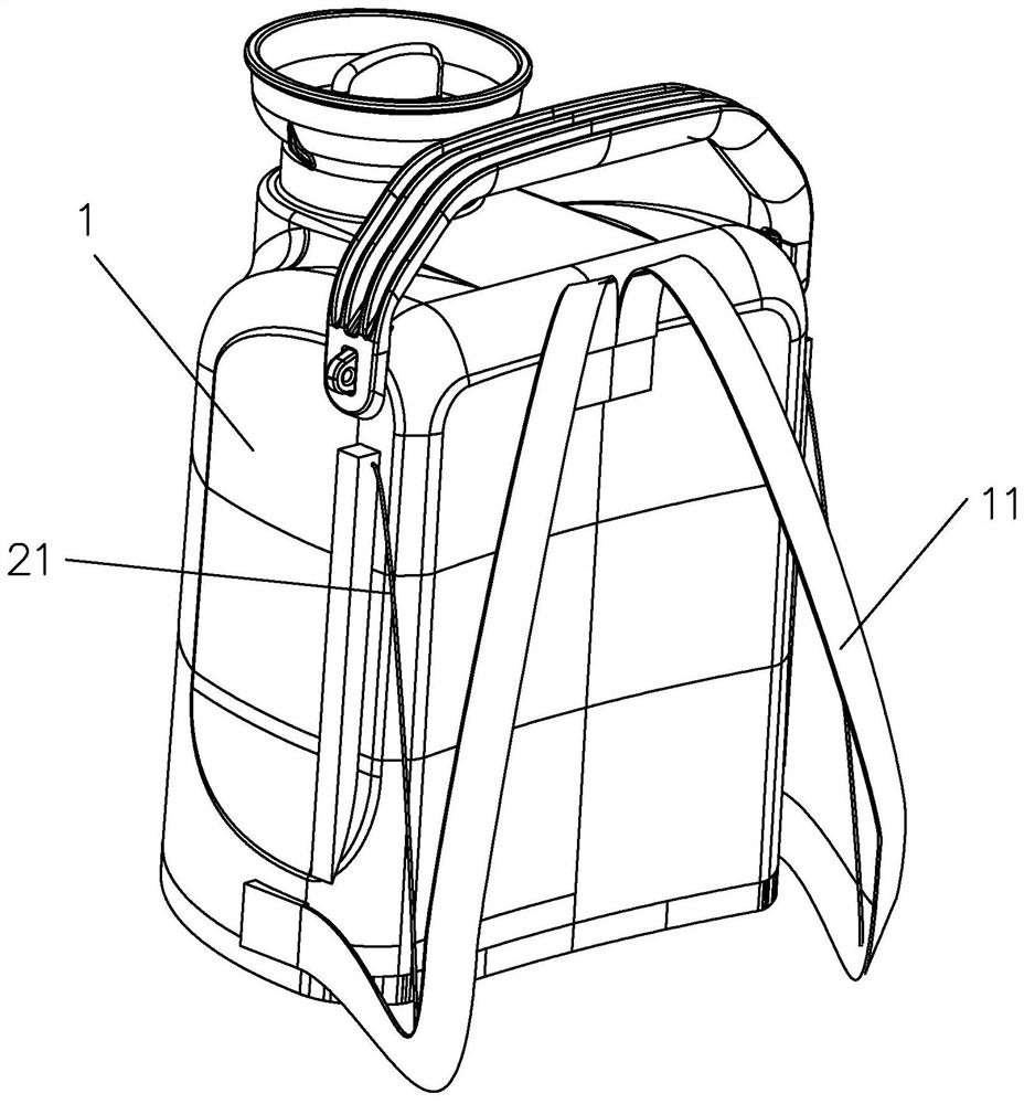 Backpack type electric sprayer