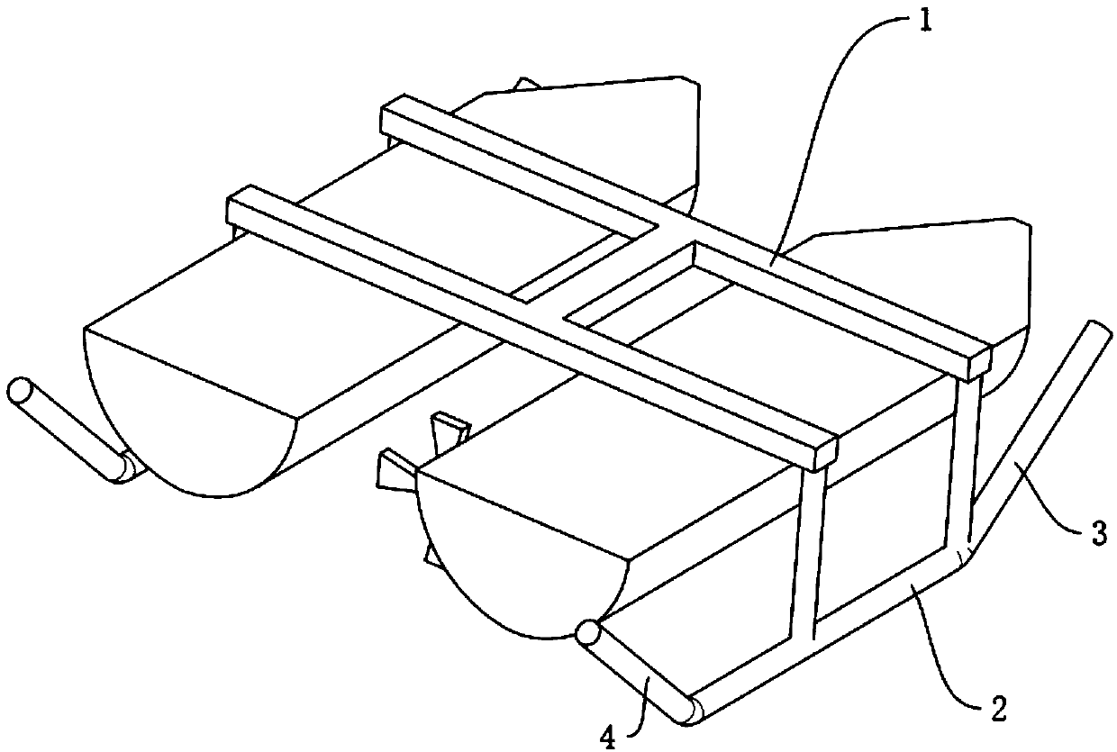 Device used for unmanned ship crossing rope on water and use method thereof