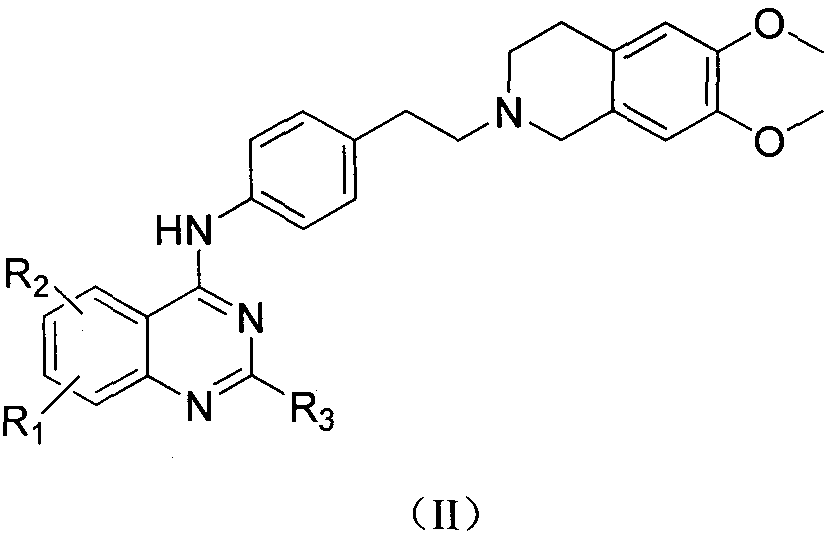 Quinazoline-N-phenethyl tetrahydroisoquinoline compound and preparation method and application thereof