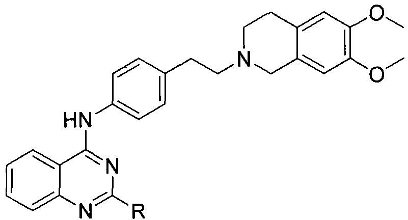 Quinazoline-N-phenethyl tetrahydroisoquinoline compound and preparation method and application thereof