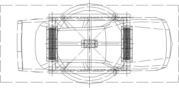 Stereo garage turn-around rotary disc based on driving of swinging cylinder