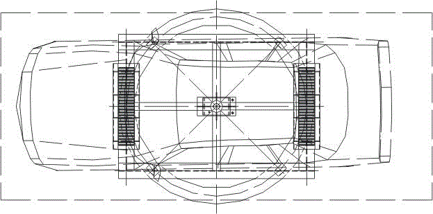 Stereo garage turn-around rotary disc based on driving of swinging cylinder