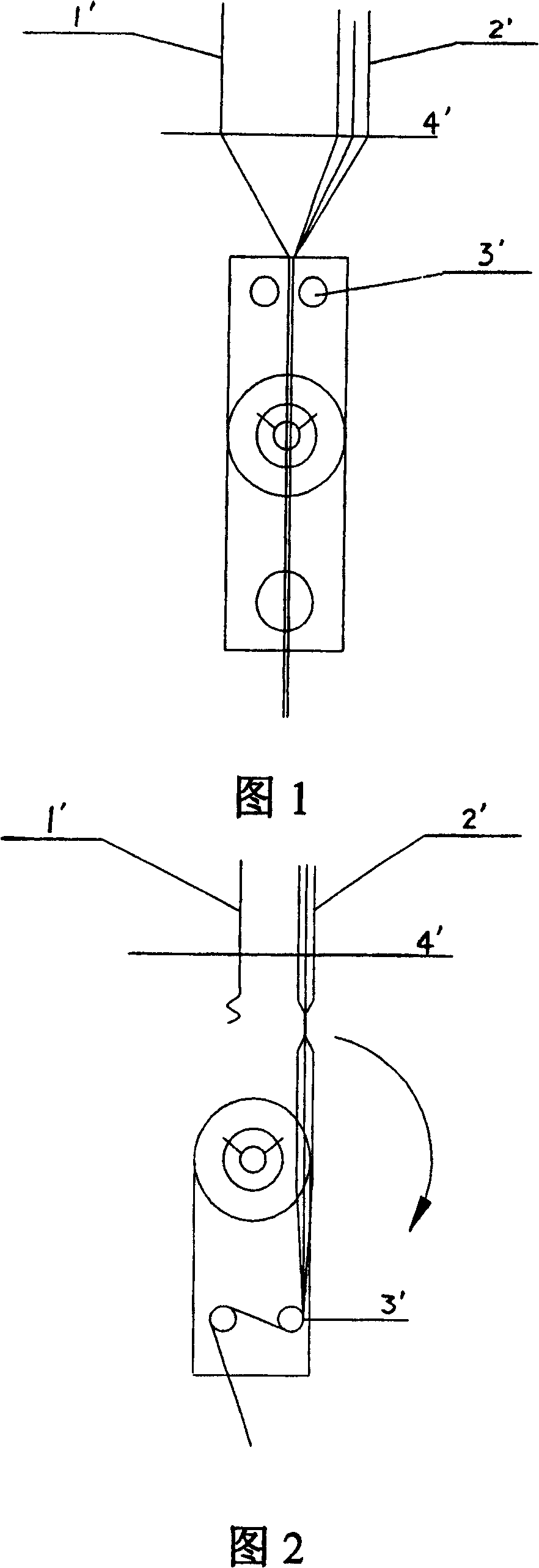 Striking off device of magnetism stick in thread spinning