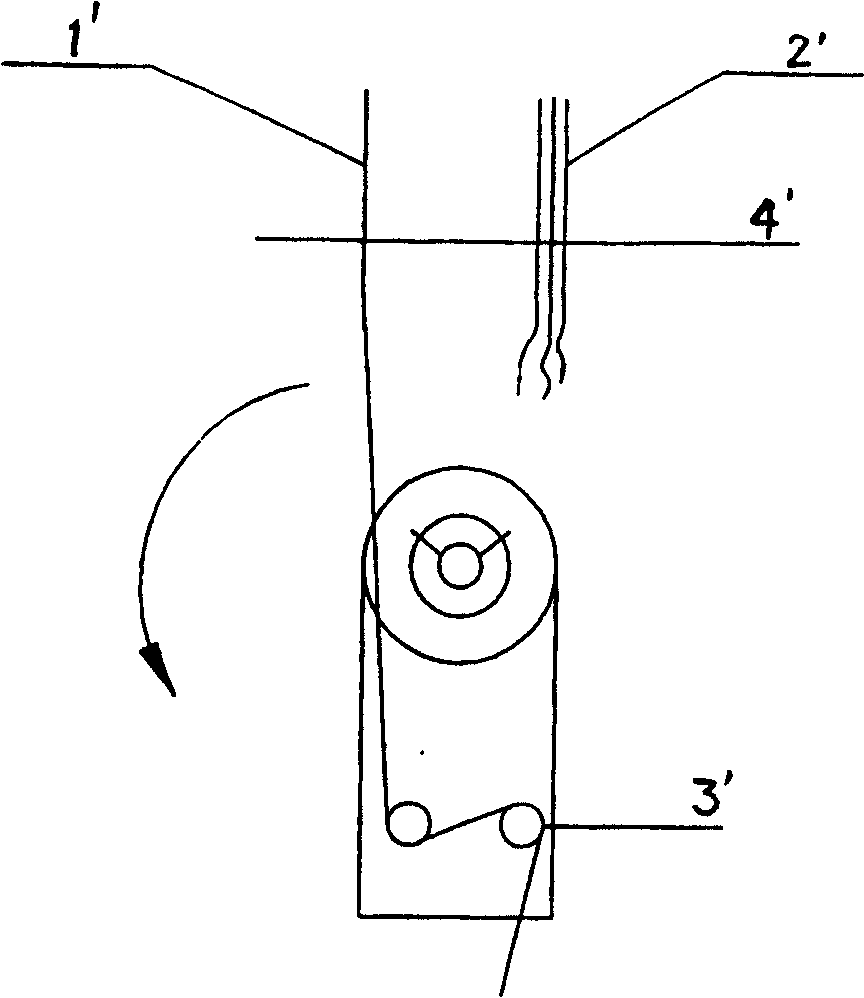 Striking off device of magnetism stick in thread spinning