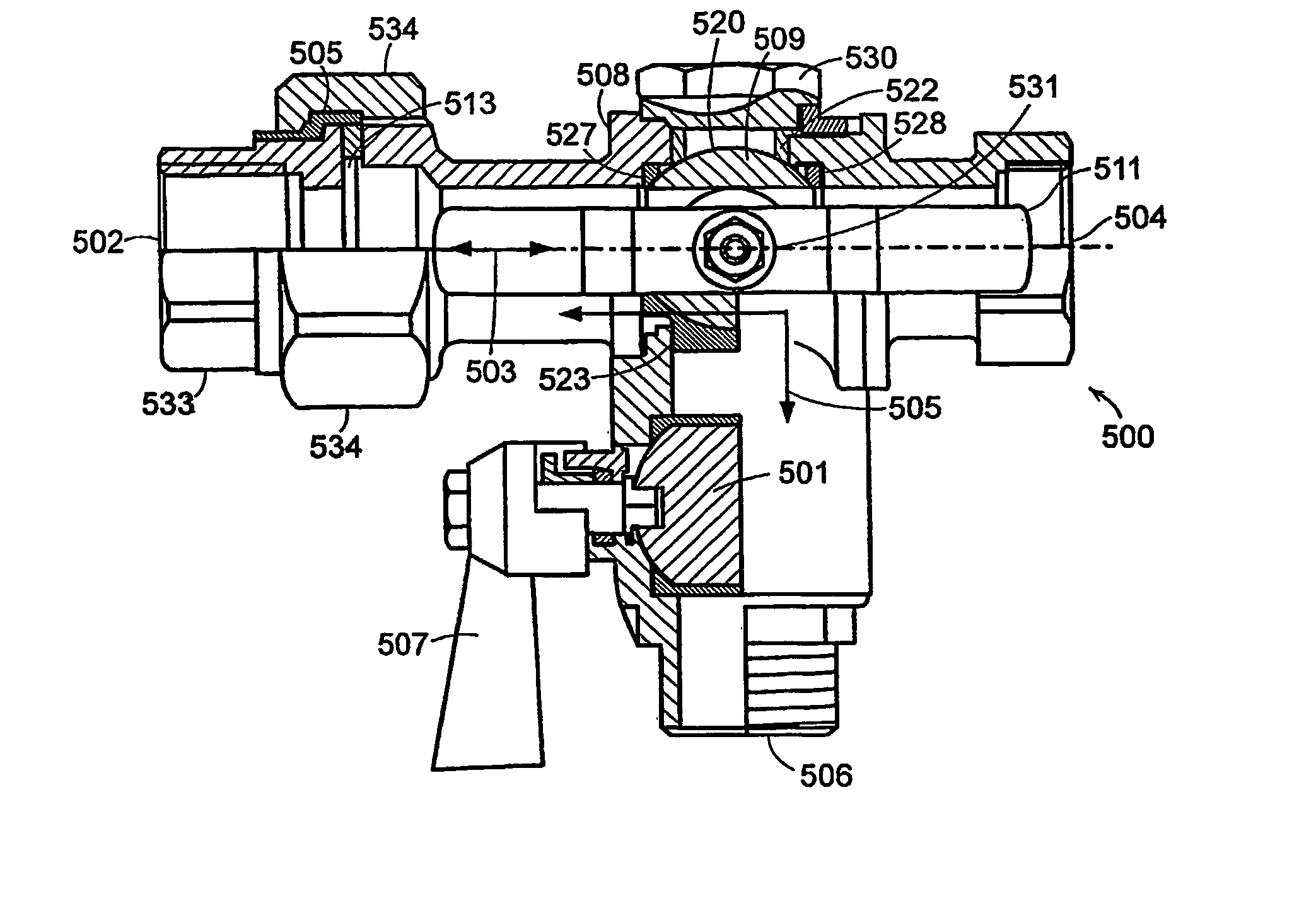 Isolation valve with valve in drain