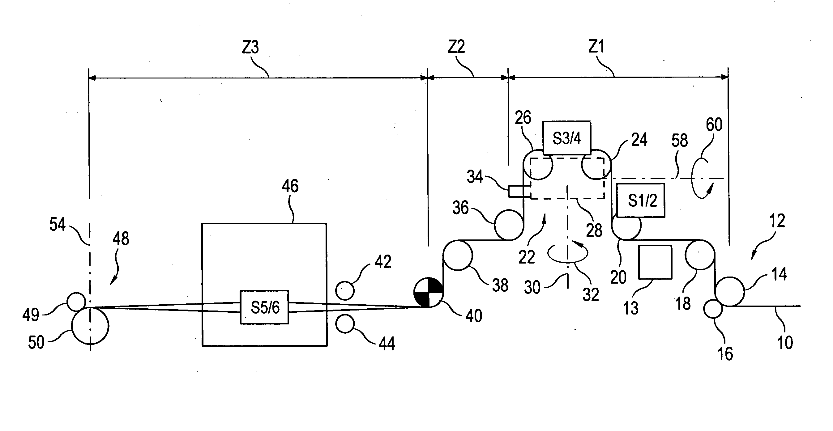 Device and method for controlling the position of the latral edge of a continuous web