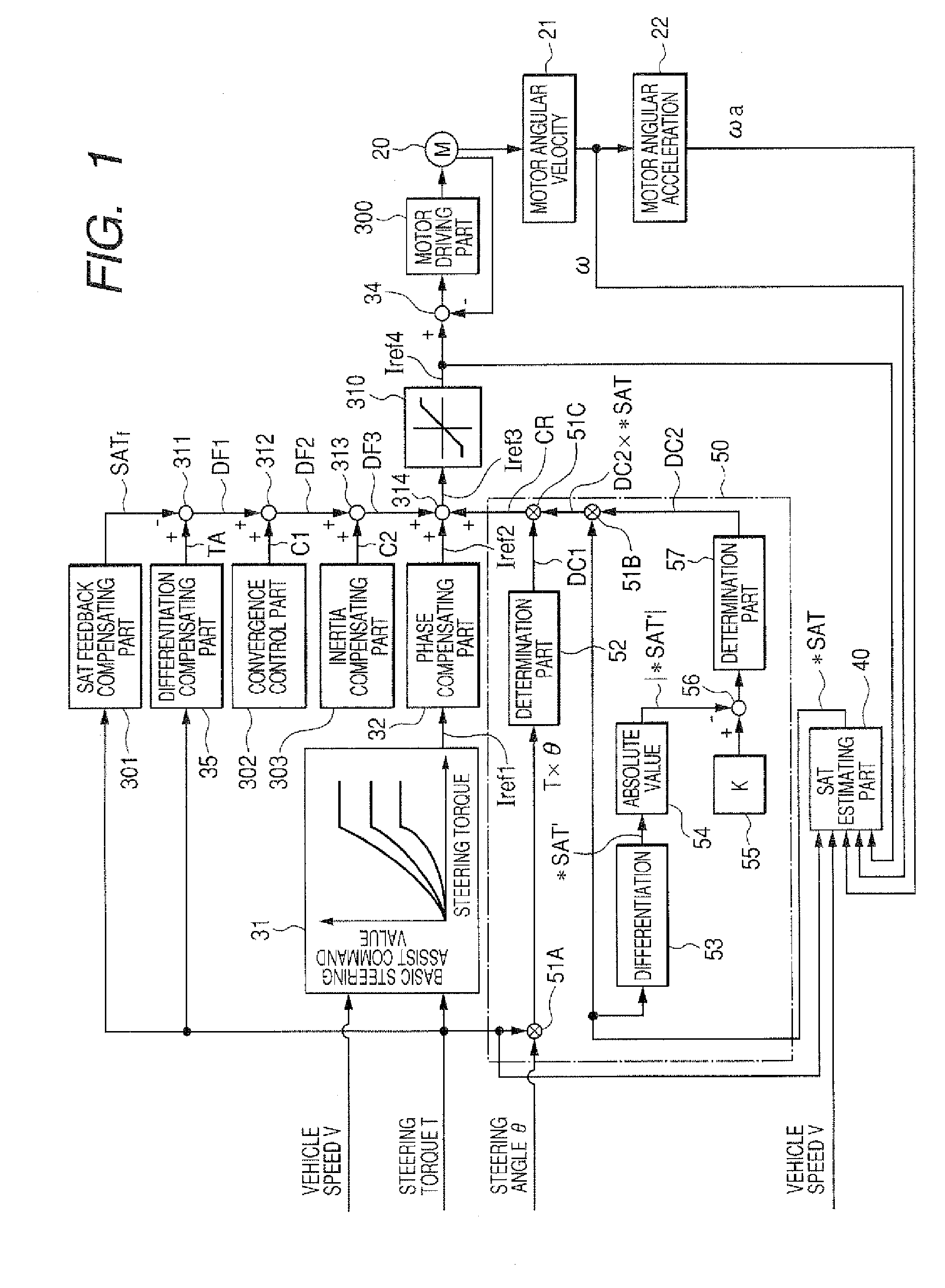 Control device for electric power steering apparatus