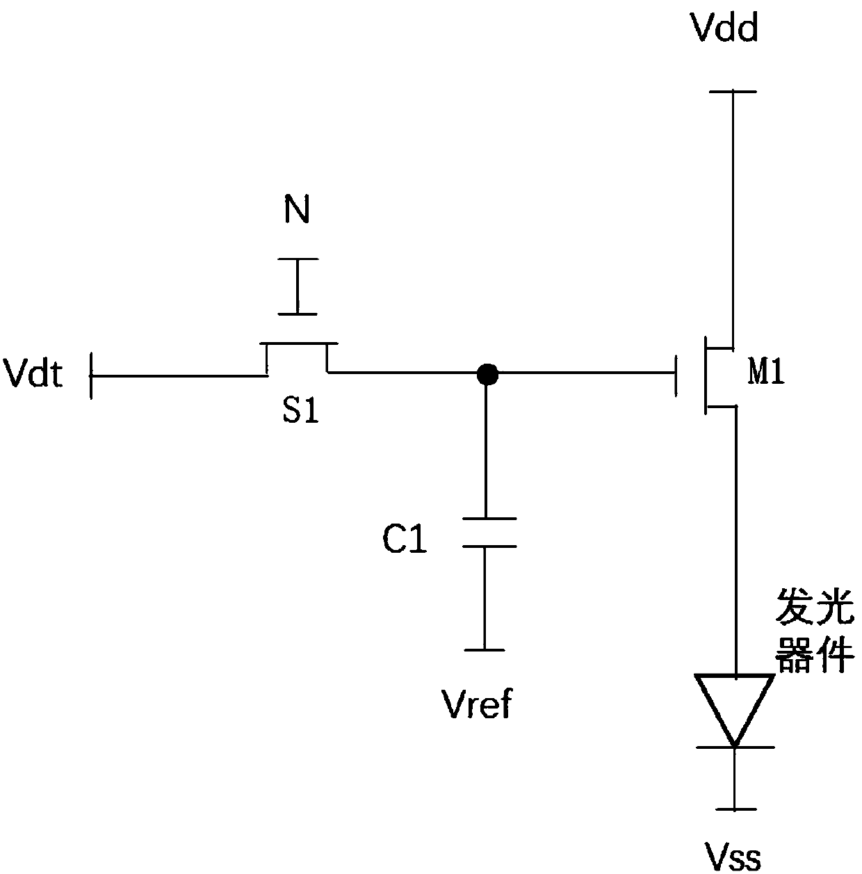 Sub-pixel driving circuit and global display method