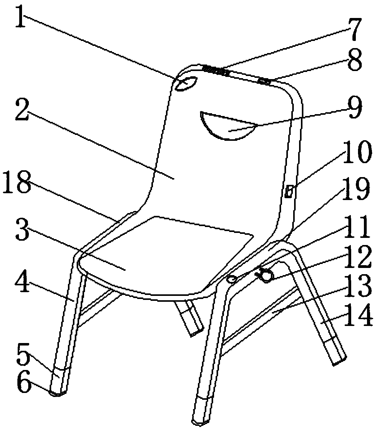 Multifunctional plastic chair