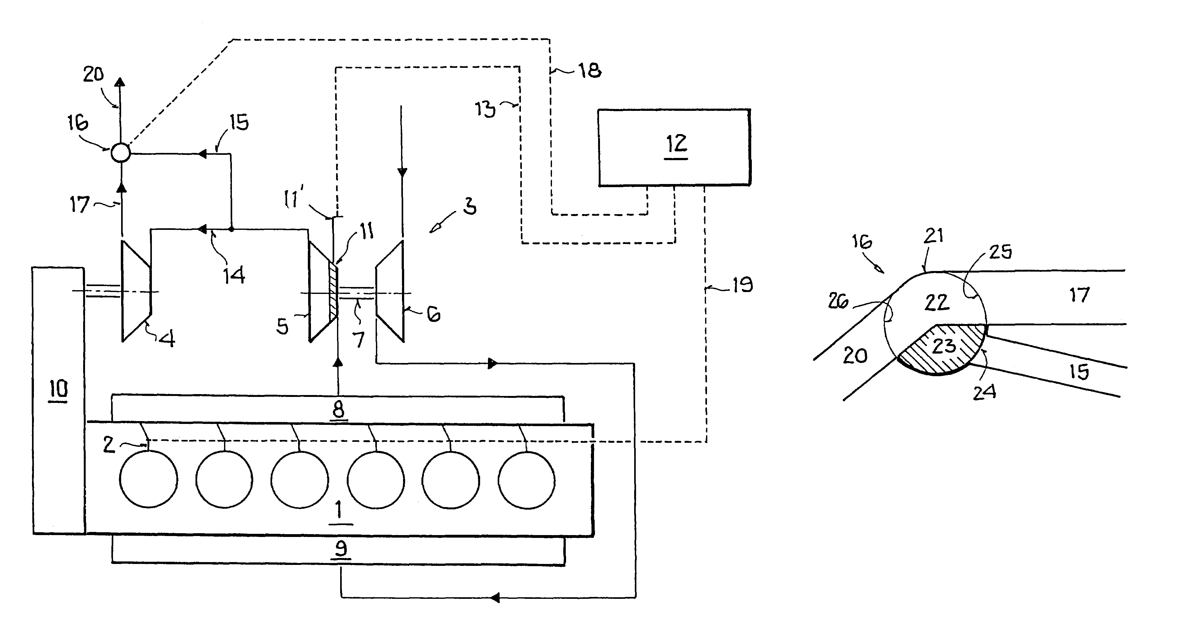 Internal combustion engine comprising an engine braking arrangement