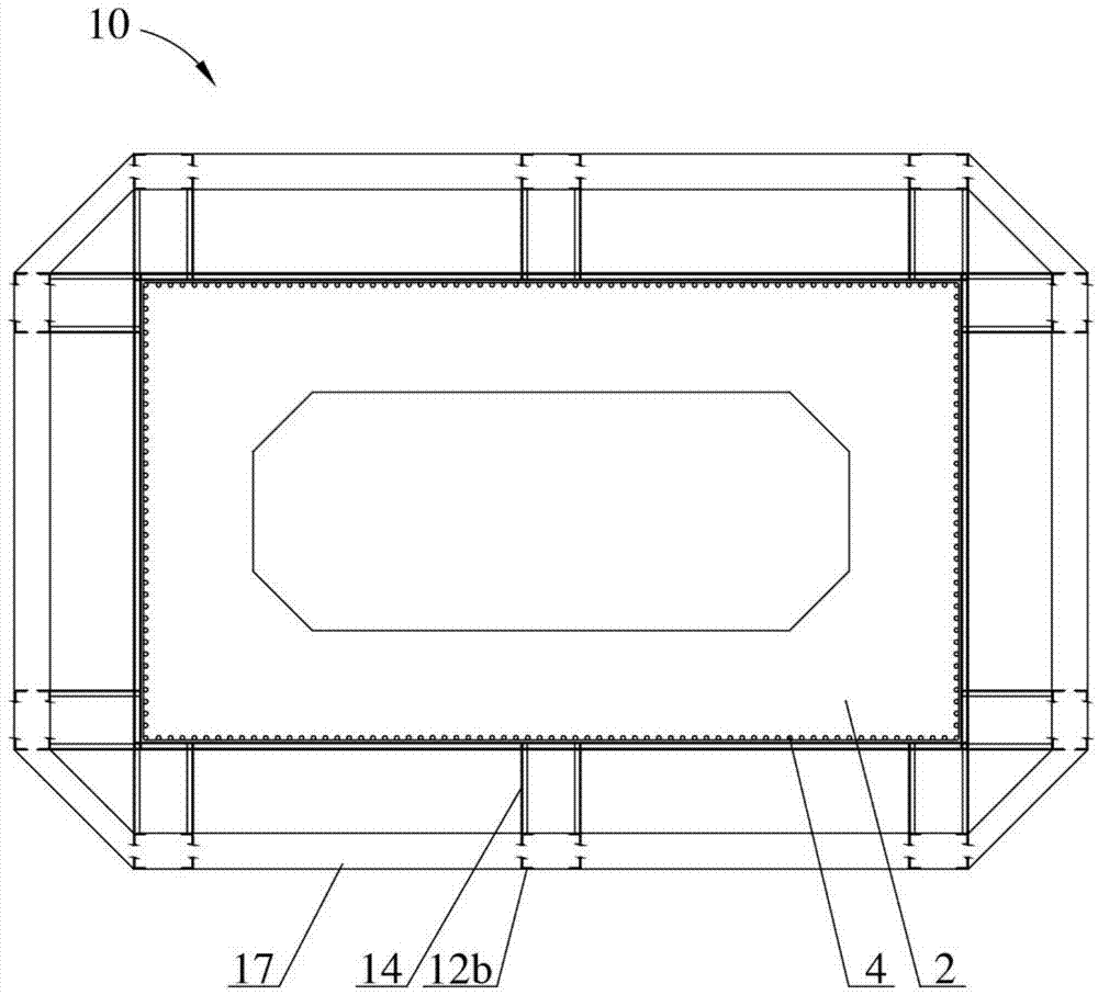 Stiff framework and method for constructing bridge tower column by means of same