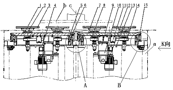 A multi-station lower plate device for eccentric polishing machine