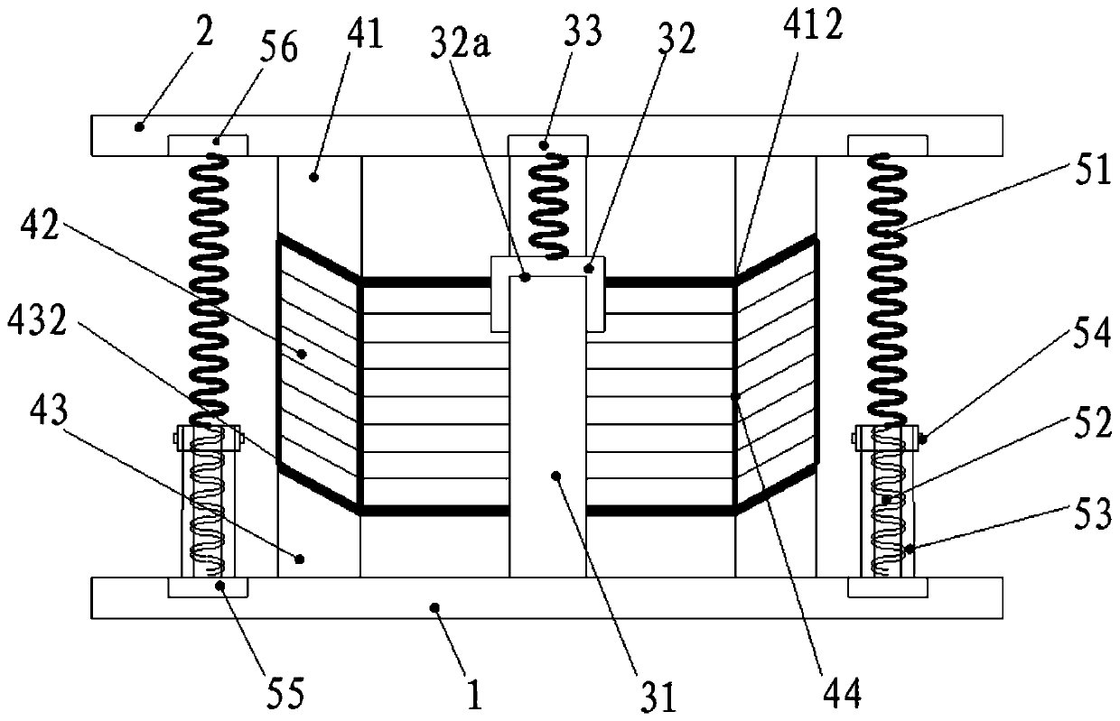 Vibration isolation device with adjustable vertical rigidity