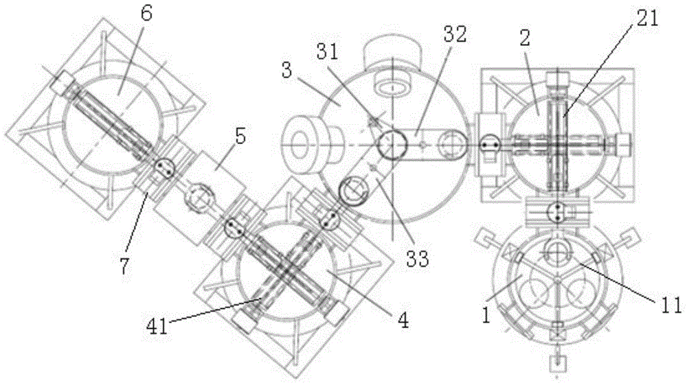 Preparation device and preparation method of high-flux combined material