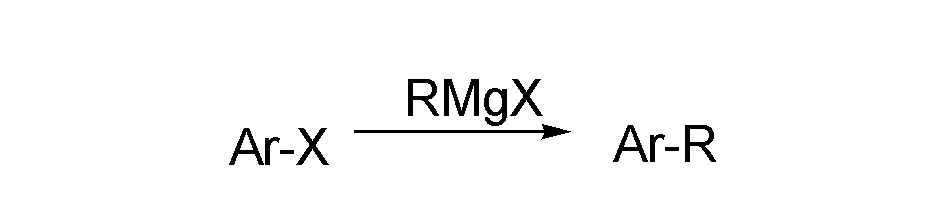 Grignard reagent and aryl halide coupled alkyl introduction method by metal catalysis