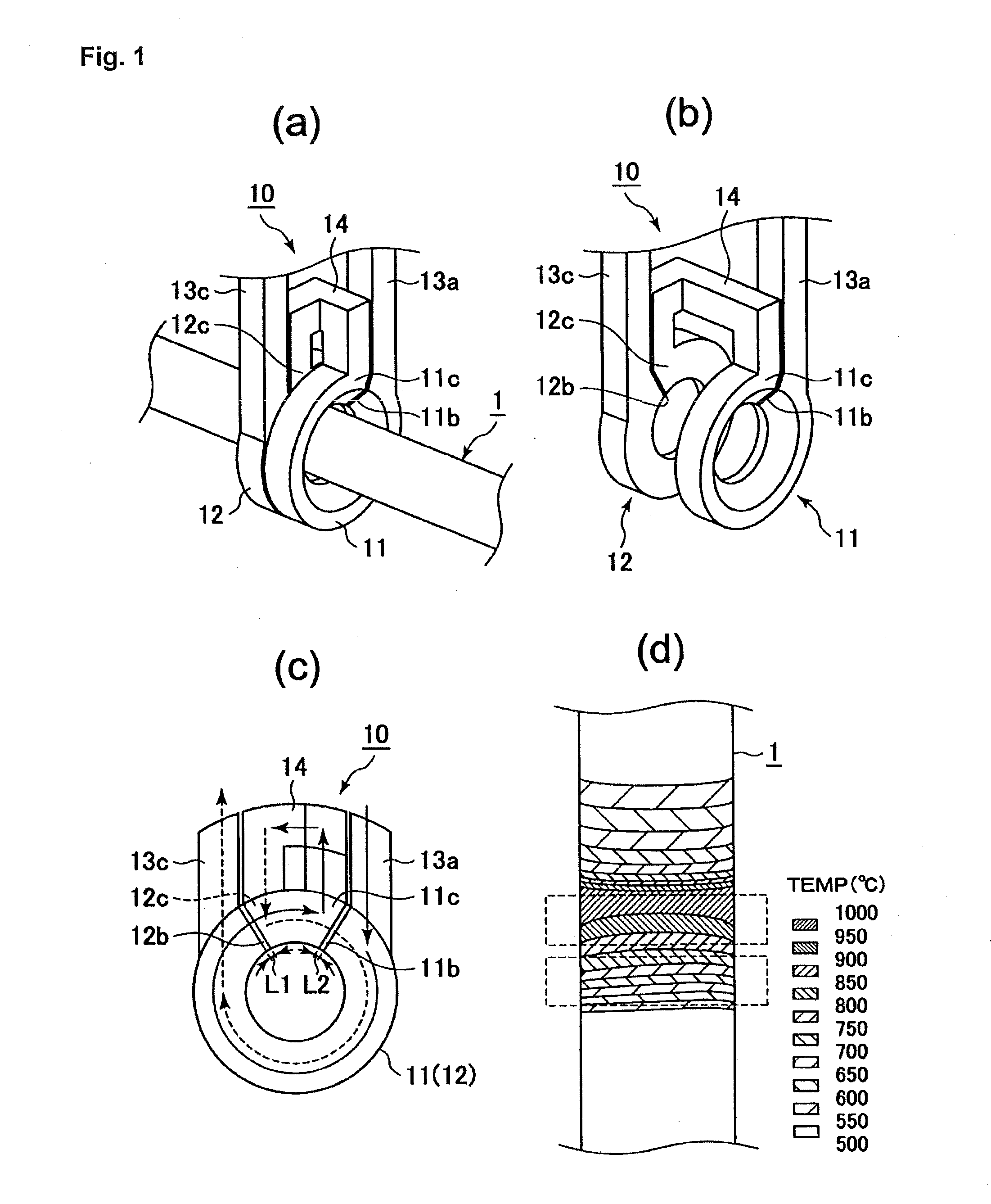 Induction heating coil, and an apparatus and method for manufacturing a worked member