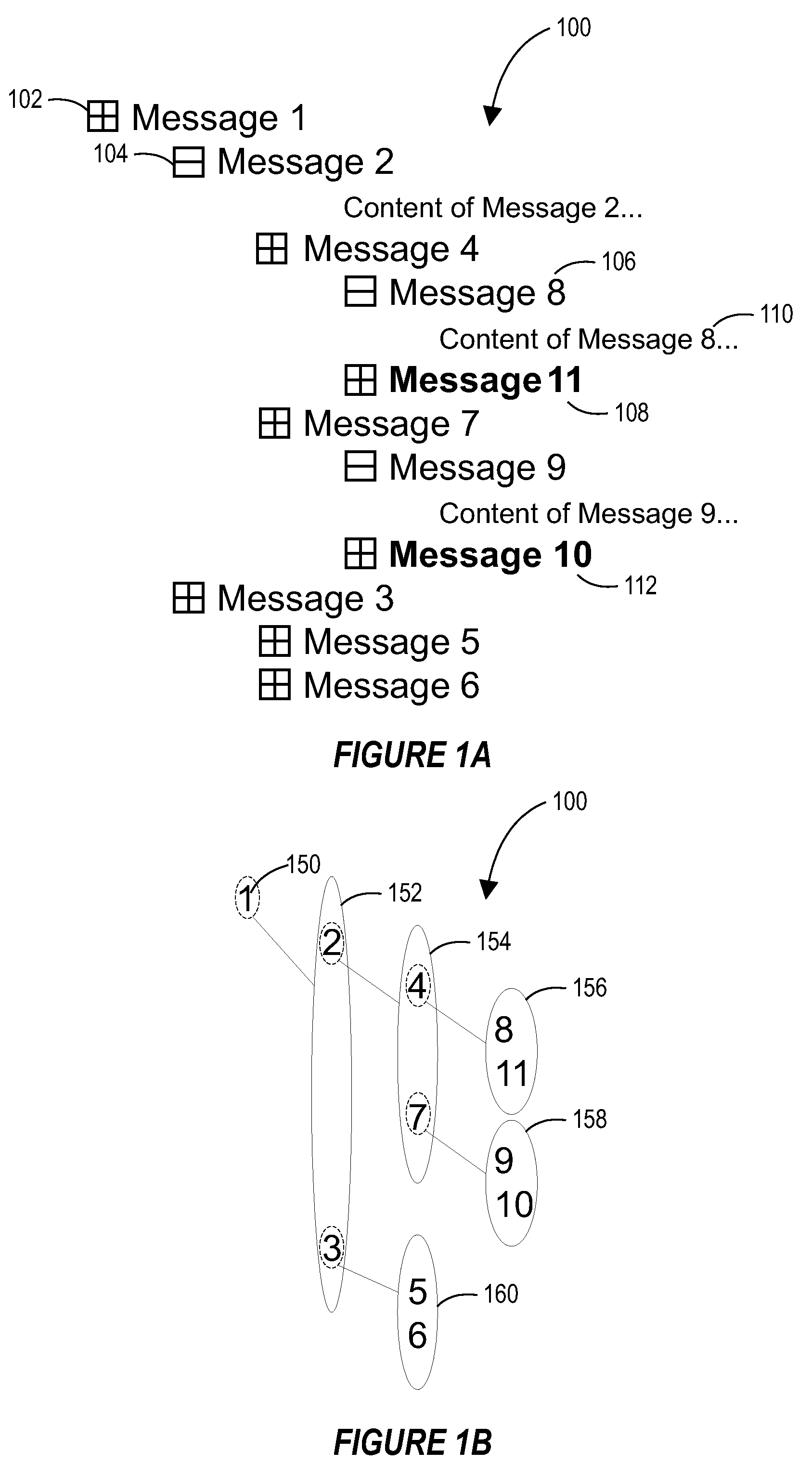 Displaying complex messaging threads into a single display