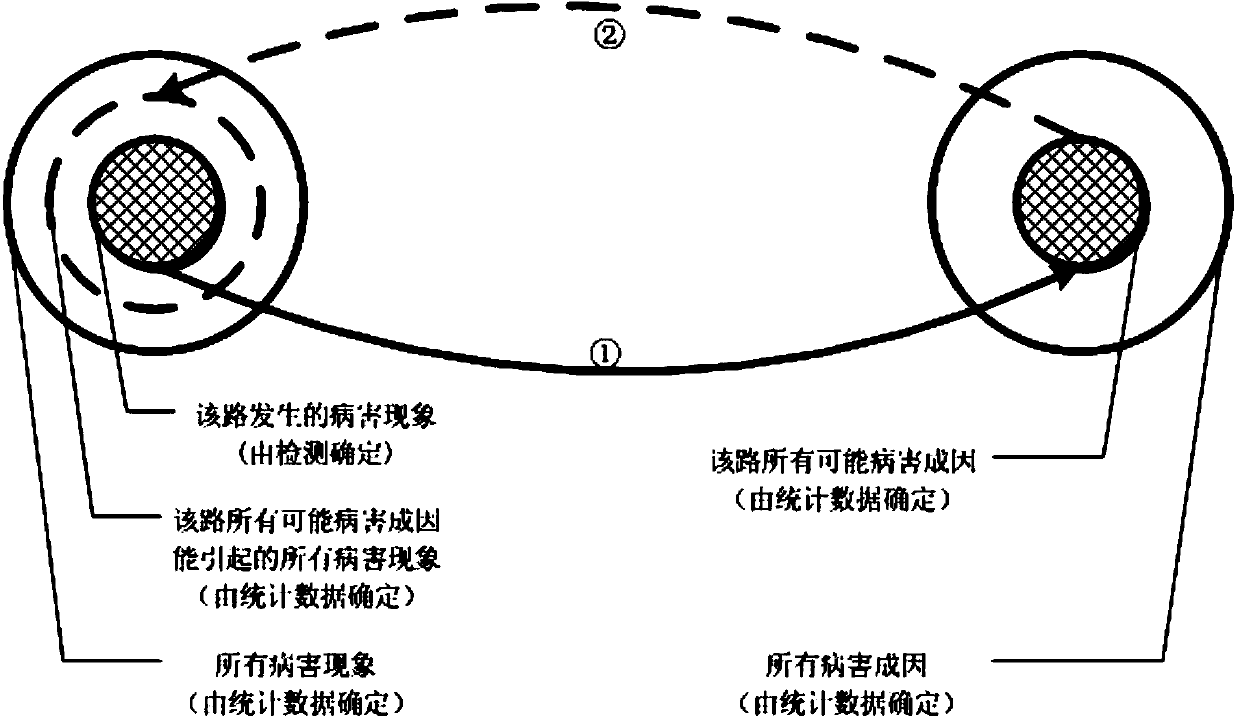 Determining method for road disease cause detection sequence