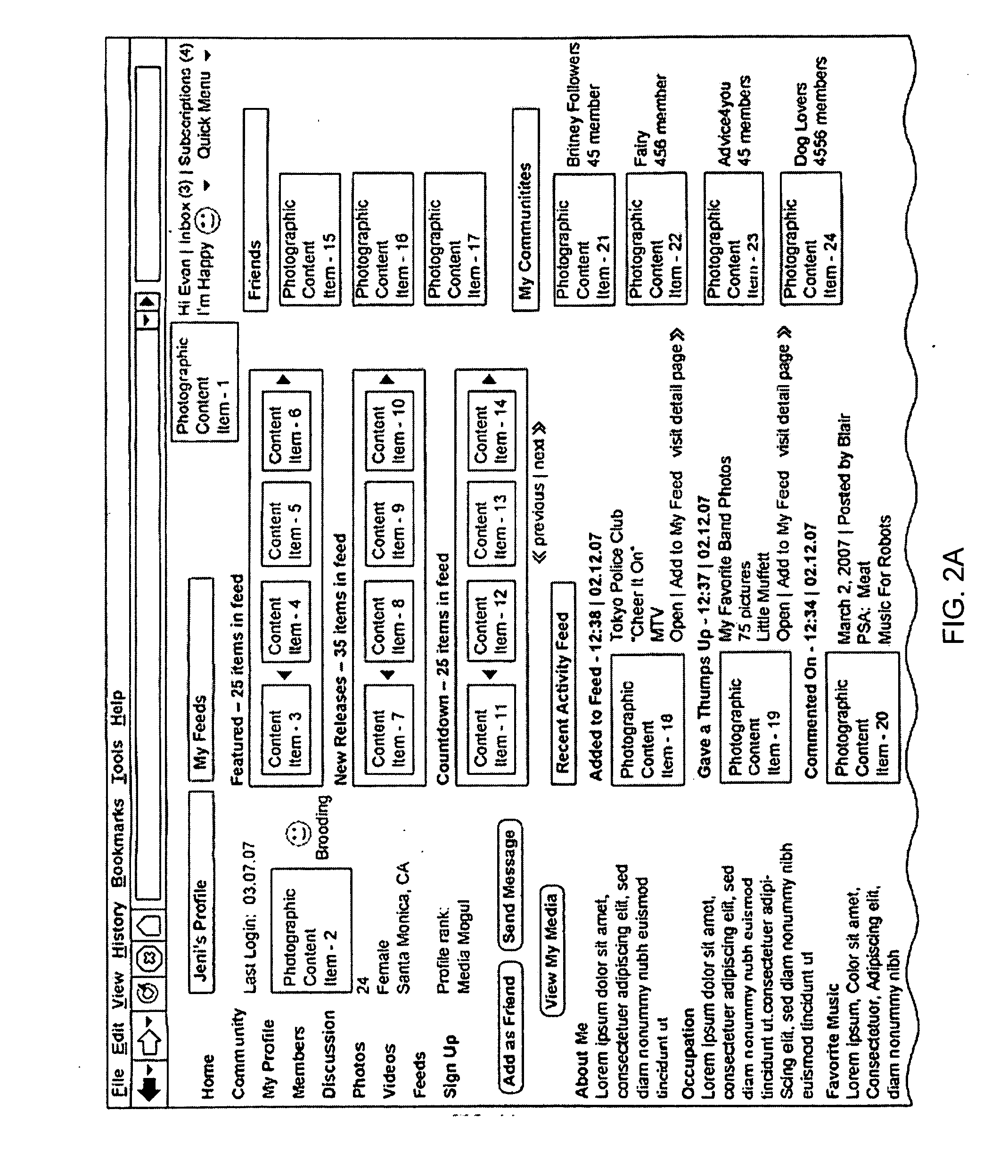 System for creating a social-networking online community