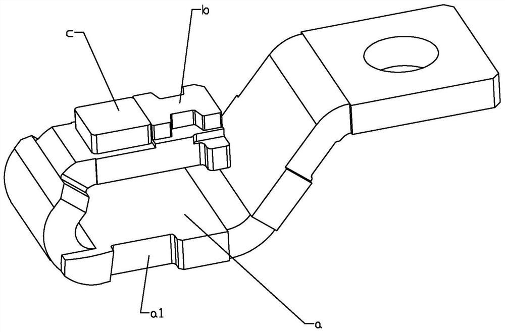 Welding device and welding method for fixed contact assembly of molded case circuit breaker