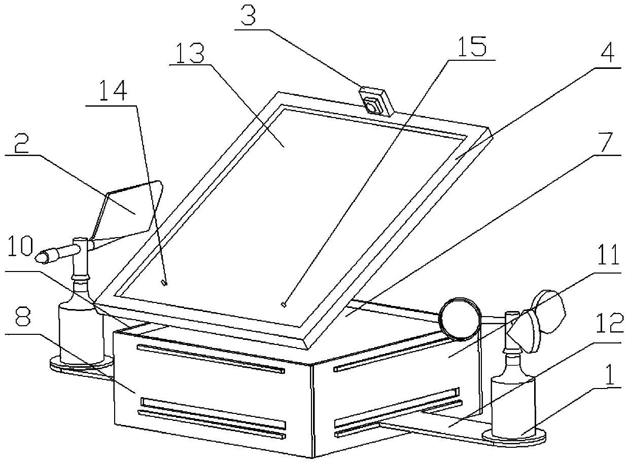 Surface self-cleaning system based on wind direction dust accumulating monitoring