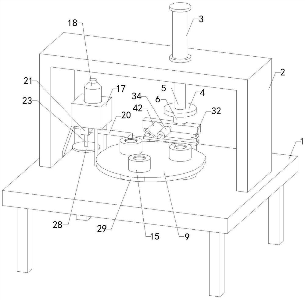 A tantalum capacitor casing extrusion molding device