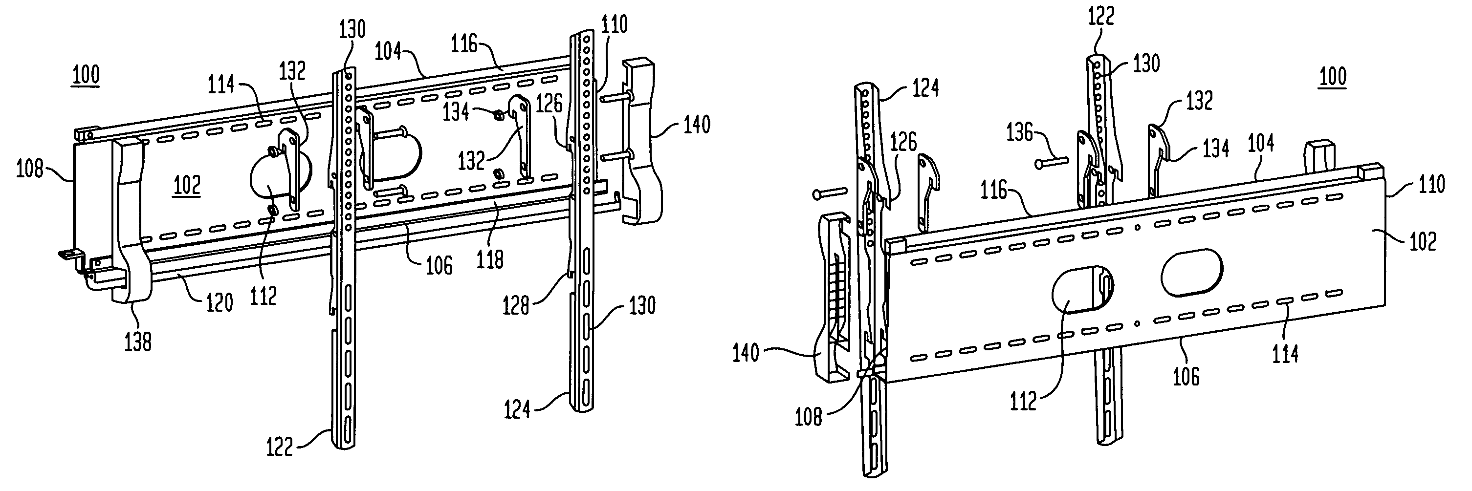 Flat panel display mounting system