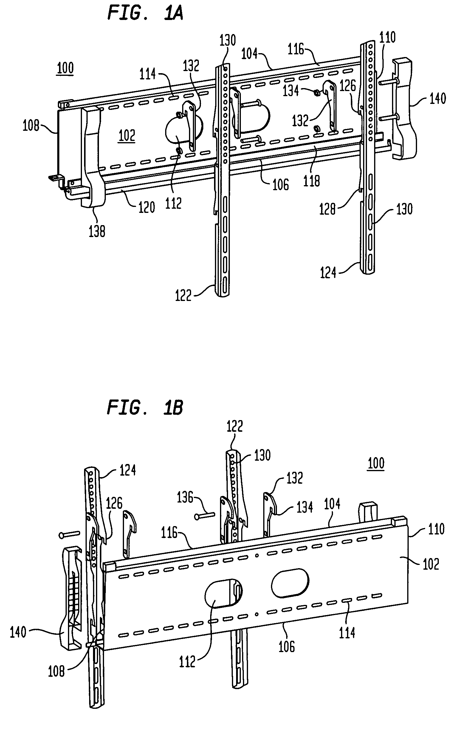 Flat panel display mounting system