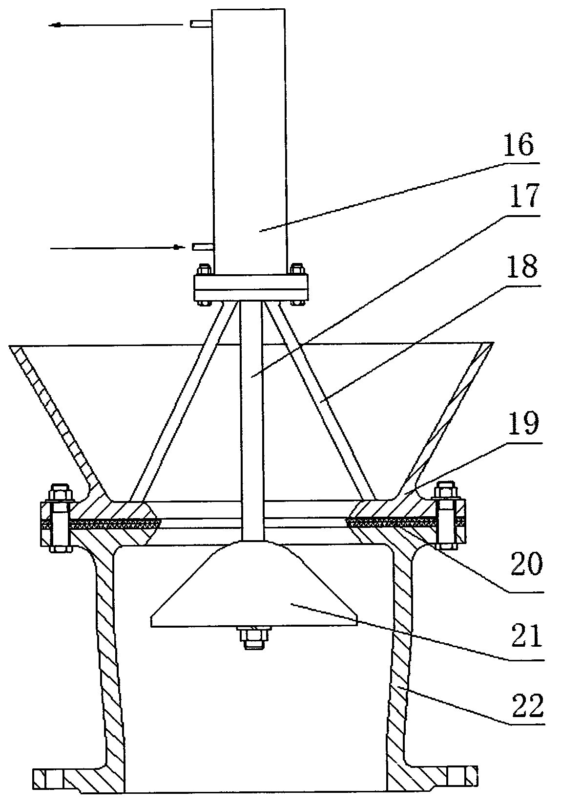 Sludge discharge equipment comprising vacuum pump and sludge discharge tank