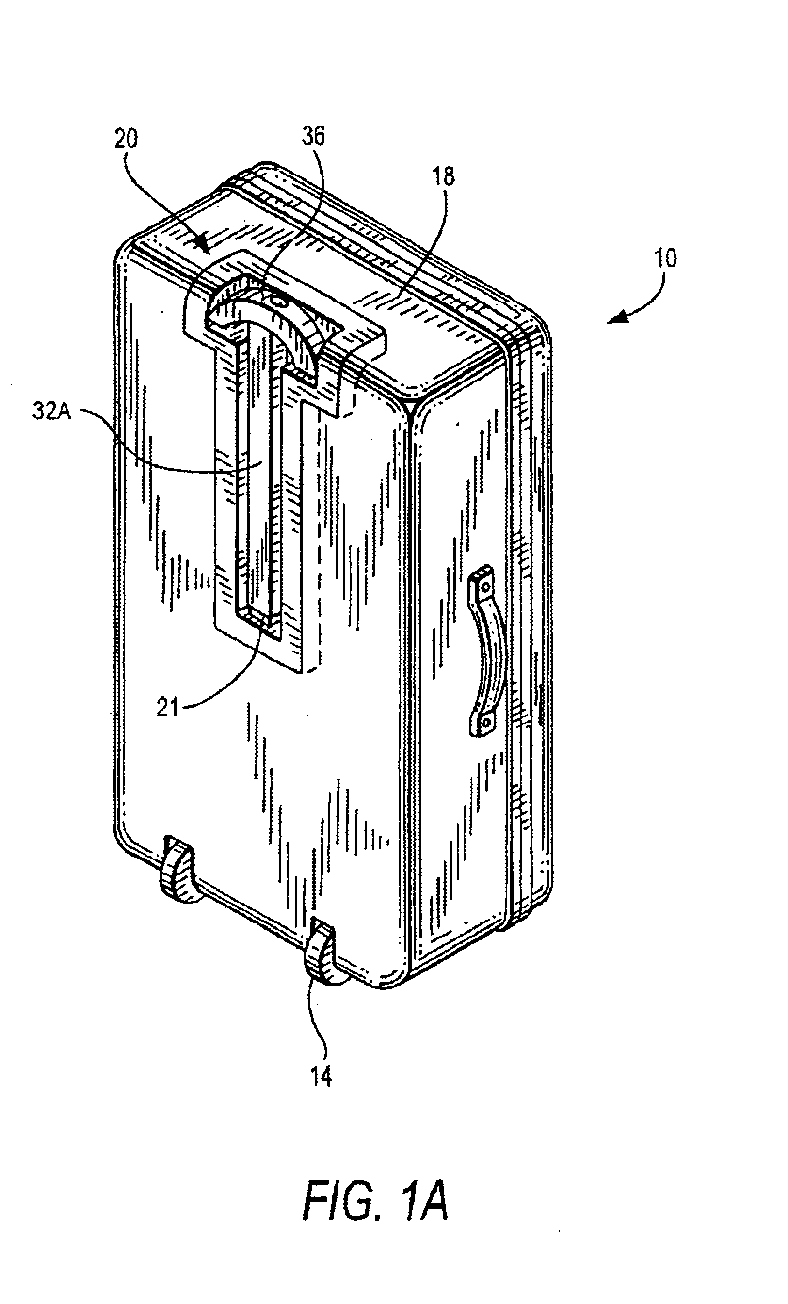 Handle assembly for wheeled luggage