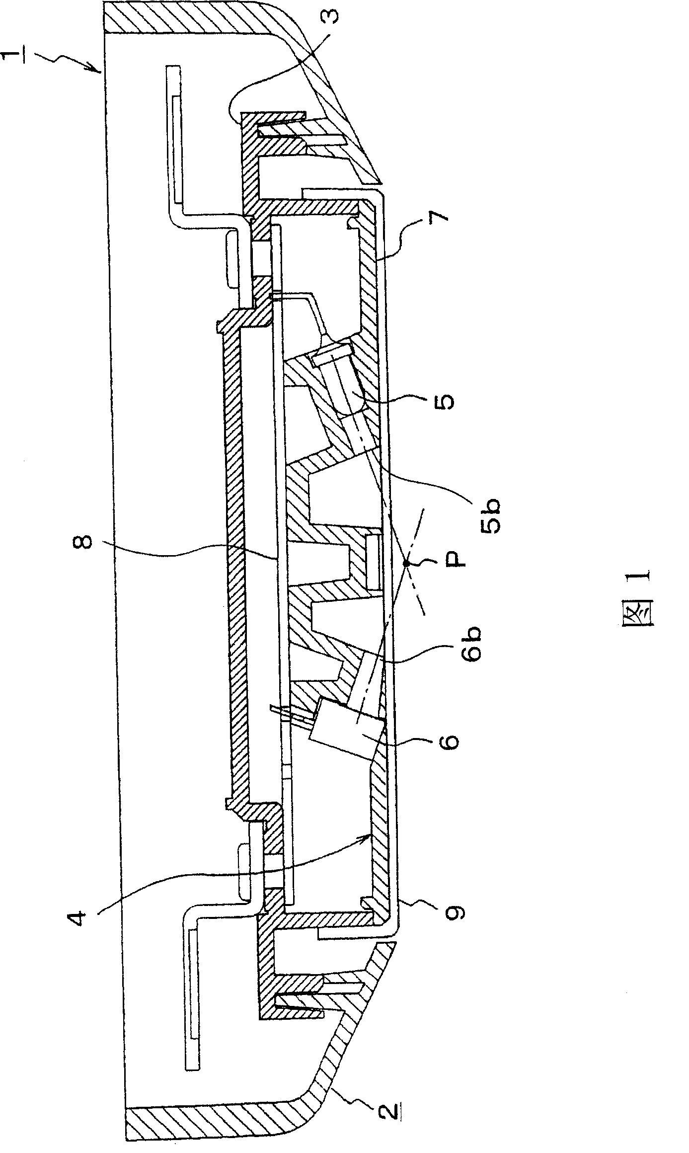 Smoke sensor using scattering light