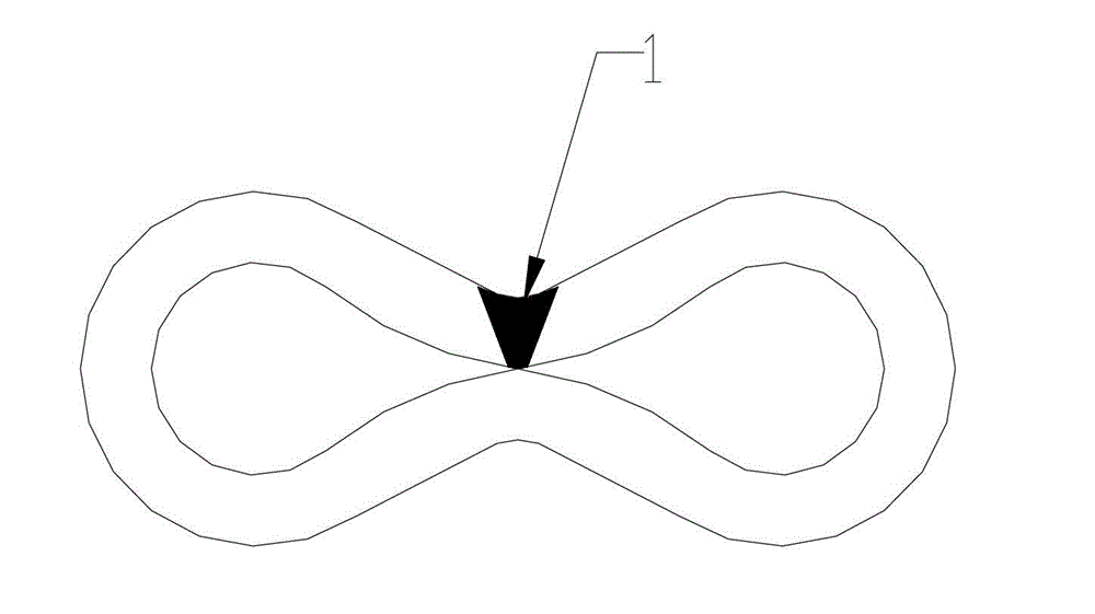 Forming die for machining method for high-strength transverse 8-shaped parts