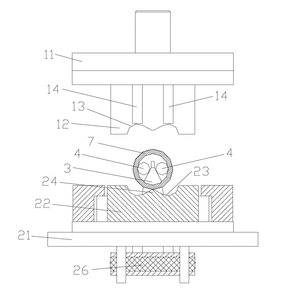 Forming die for machining method for high-strength transverse 8-shaped parts