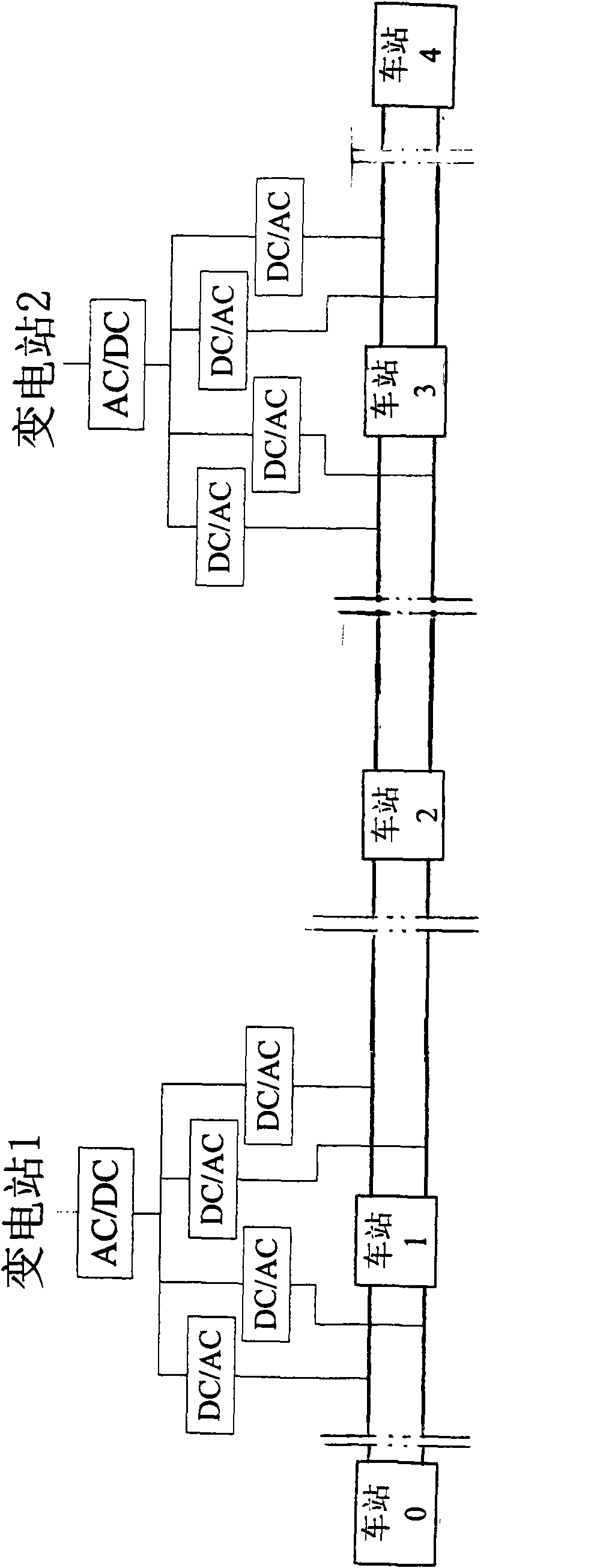 Magnetic-suspension tractive power supply system capable of feeding braking energy back to power grid