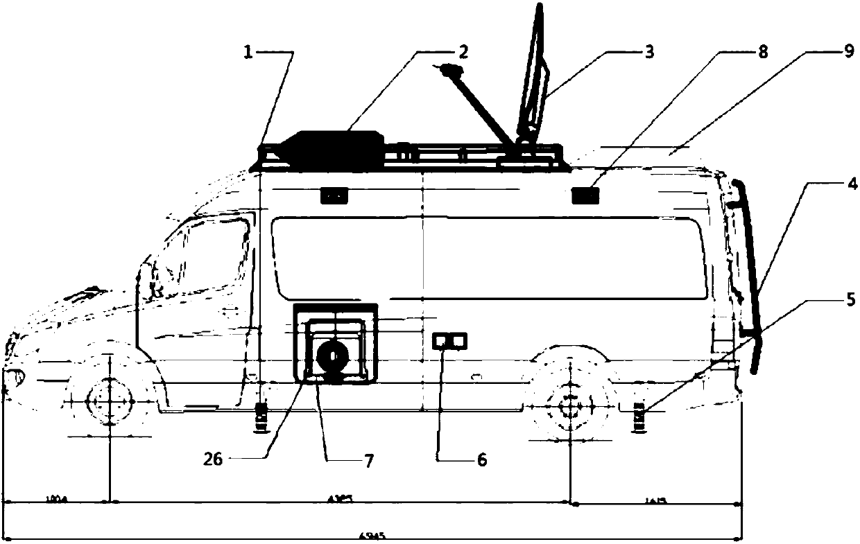 Unmanned plane remote sensing emergency monitoring and command vehicle