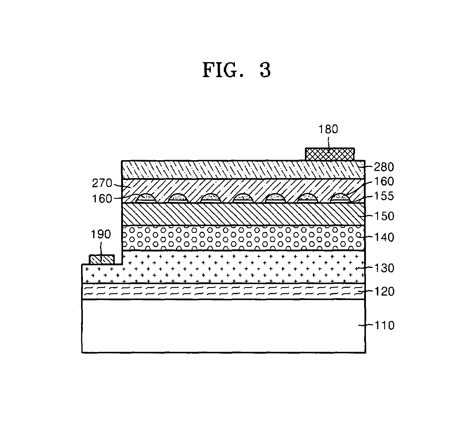 Nitride-based light-emitting device having grid cell layer