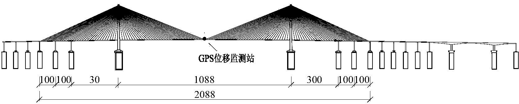 Method for determining transverse dynamic displacement of girder of large-span bridge structure