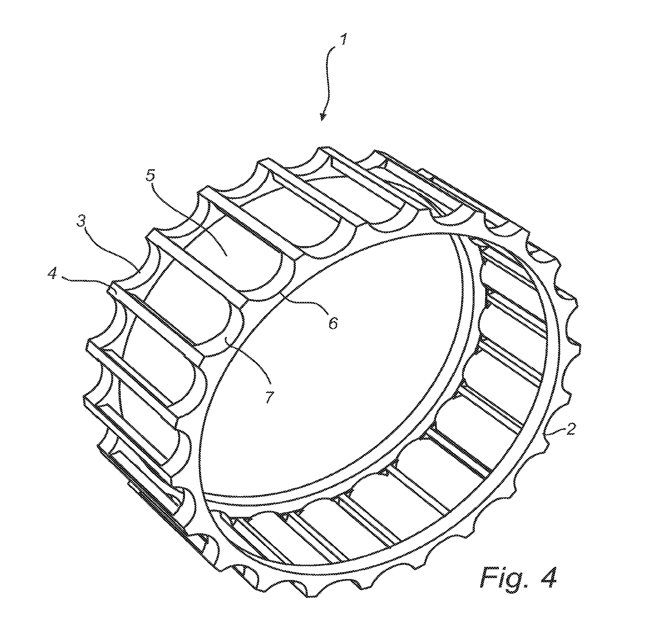 Cage for a toroidal roller bearing