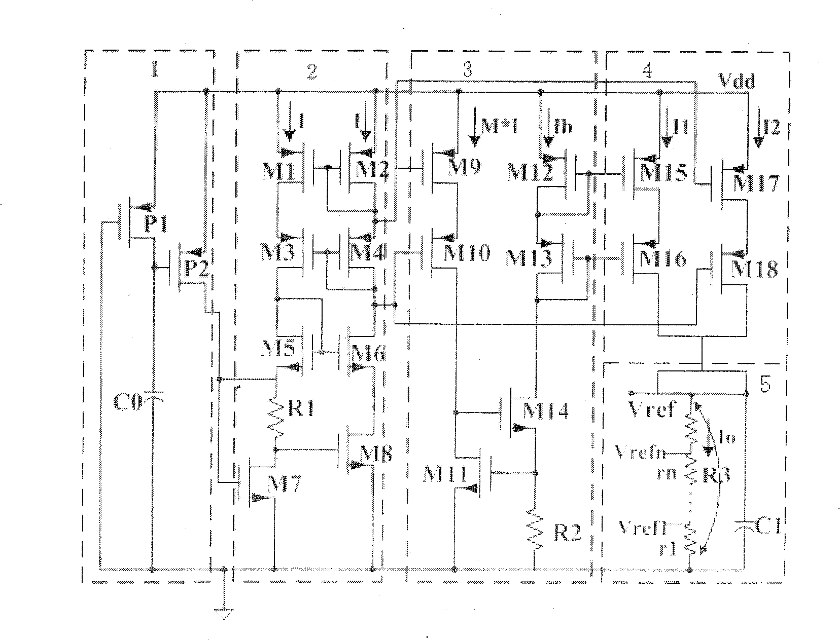 CMOS reference voltage source with adjustable output voltage