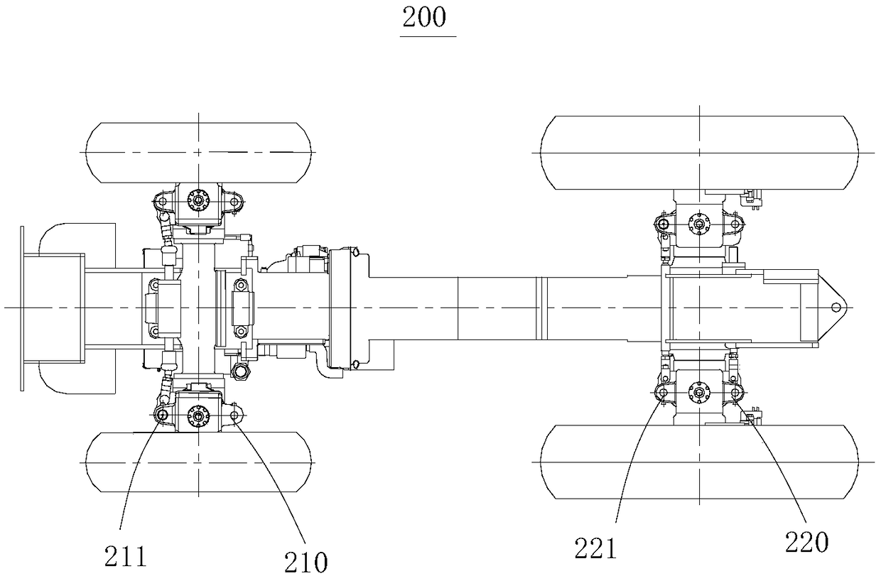 Four-wheel steering control system, four-wheel vehicle and four-wheel tractor