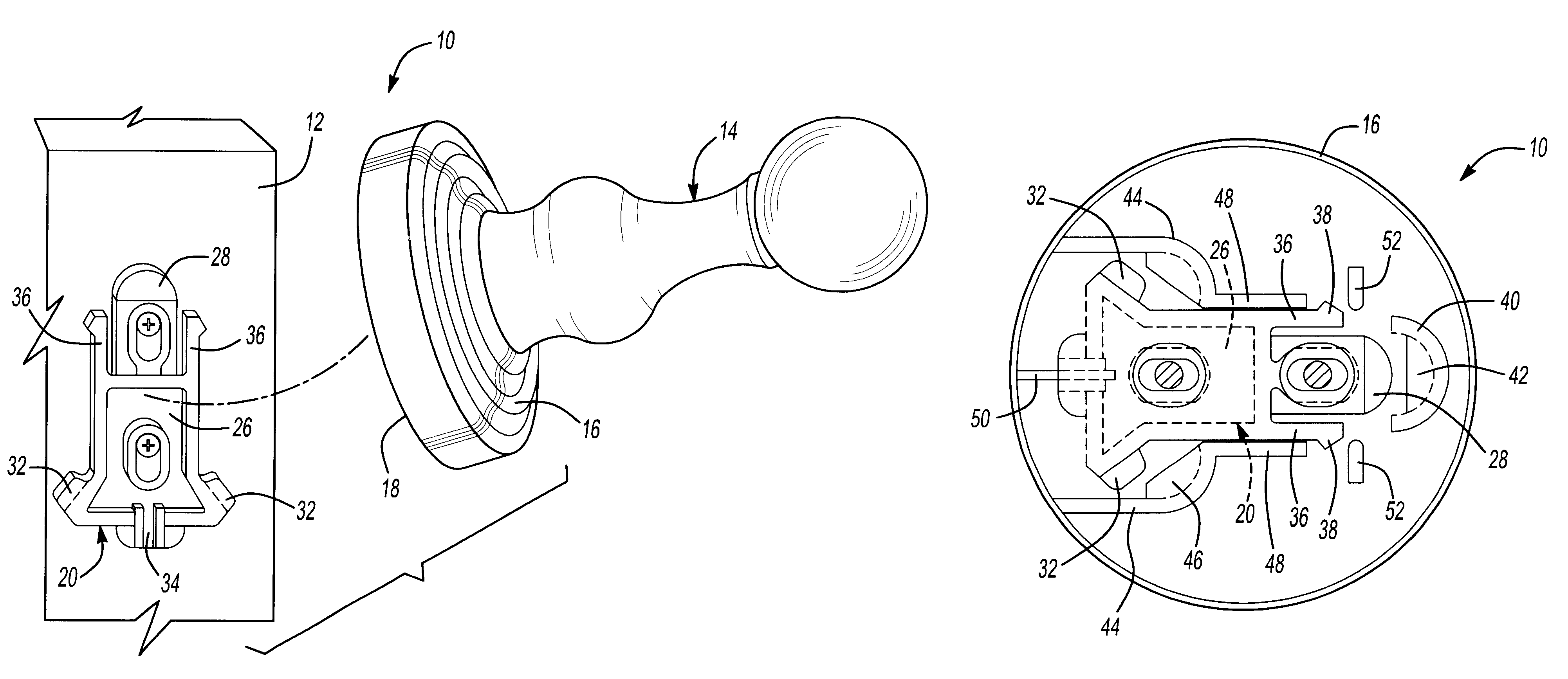 Mounting bracket for wall mounted accessory