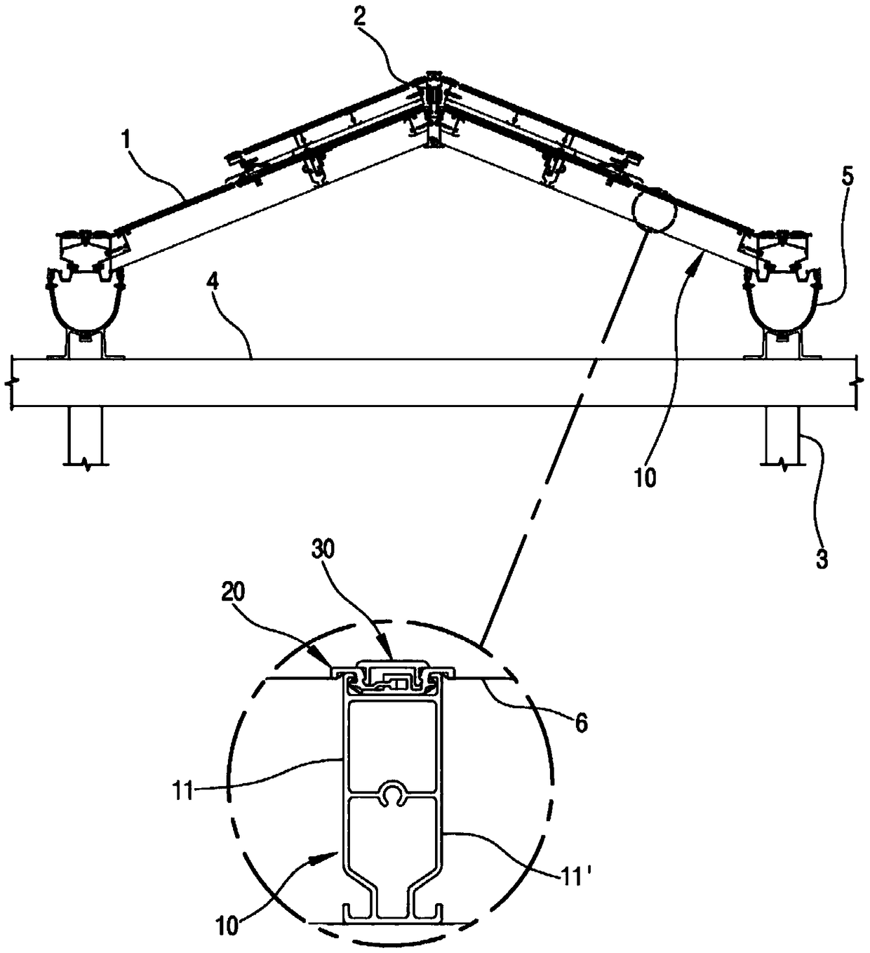 Hard film fixing device in greenhouse