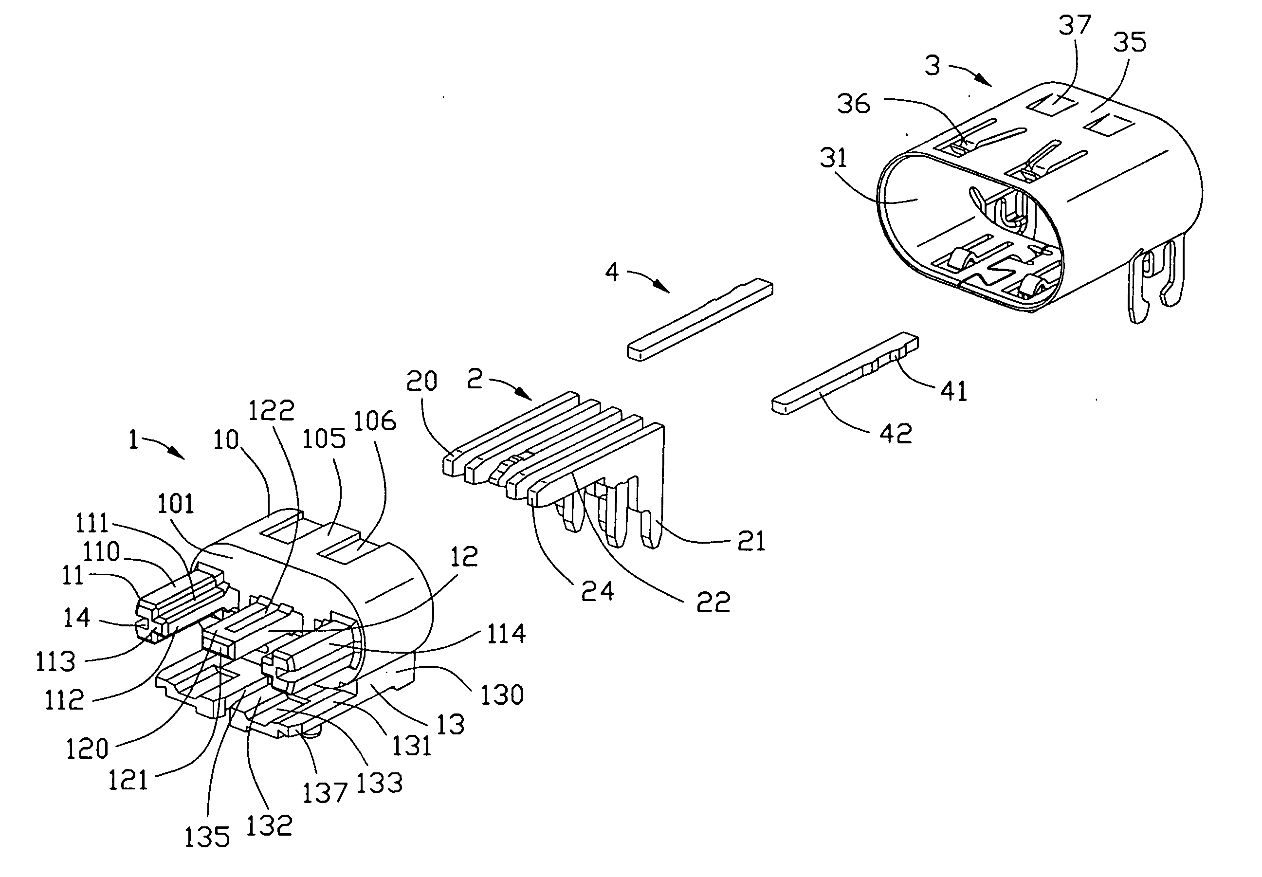 Electrical connector having strengthened members